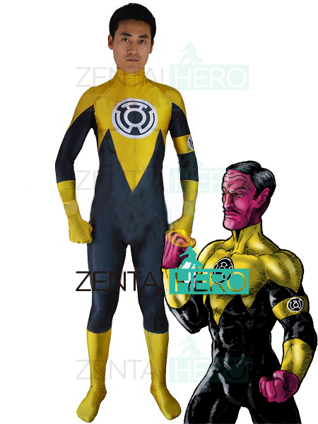 3D Printed Sinestro Corps Yellow Lantern Superhero Costumes